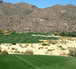 The par-4 fifth on the Wild Burro Course at Ritz-Carlton Golf Club at Dove Mountain in Marana, Ariz., features one of the more scenic tee shots on the golf course.