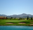 Quarry Pines Golf Club's par-4 fourth hole plays over water on the approach shot.