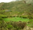 The par-4 second hole on the Mountain Course at Ventana Canyon Golf and Racquet Club plays straightaway towards the mountain.