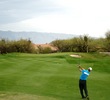 The par-4 11th hole on the Mountain Course at Ventana Canyon Golf and Racquet Club features a tumbling fairway and green protected by one bunker on the right side.