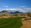 The 10th hole on the TPC Scottsdale Champions course is a long, snaking par 5.