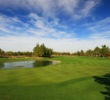 The par-4 18th hole at the Raven Golf Club - Phoenix has water near the green. 