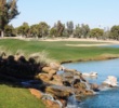 The finishing hole on the Padre Course at Camelback Golf Club, a 547-yard par 5, shares a lake with No. 9.