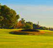 A pot bunker guards the front of the par-4 sixth on the Patriot Course at The Wigwam resort in Litchfield Park, Arizona.