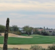 A cactus near the eighth tee boxes sits in the line of fire on the South golf course at The Boulders.