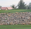 Coyote Lakes Golf Club - Phoenix Scottsdale - Hole No. 6 stone wall green