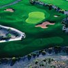Aerial view of green #16 and tee #17 at Superstition Mountain Club - Prospector Course