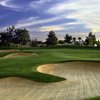 A view of green protected by bunkers at Corte Bella Golf Club