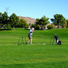 A view of the driving range tees at Viewpoint Golf Resort