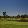 The par-4 third hole on the Catalina course at Omni Tucson National Resort plays around water.