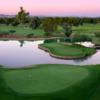 A view of the island green at Blue Course from Wigwam Resort