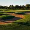 A view of the old layout of the 14th green guarded by tricky bunkers at Blue Course from Wigwam Resort