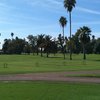 A view of the practice range and the 18th green at Crowne Plaza San Marcos Golf Resort