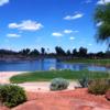 A view of a tee from Eagle's Nest Country Club at Pebble Creek Resort.