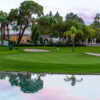 A view over the water of a hole at Crowne Plaza San Marcos Golf Resort.