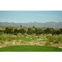 The par-5 11th hole on the Sonoran course at Omni Tucson National Golf Resort plays downhill the entire way. 