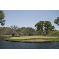 The ninth hole on Tubac Golf Resort and Spa's Anza nine features an island green. 