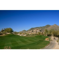 The 17th hole on the South Course at Boulders Resort is a 420-yard par 4.