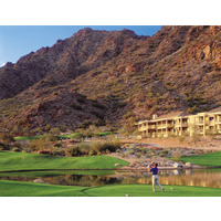 A golfer tees off on the first hole on the Canyon nine at The Phoenician.