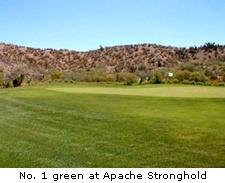No. 1 green at Apache Stronghold