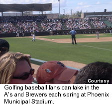 Golfing Baseball Fans